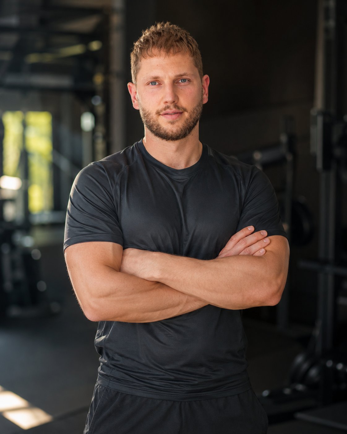 Michał Sumionka, trener personalny w Gdyni, w siłowni Activ Studio